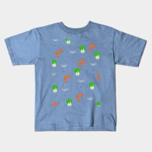 Prawn, Bok Choy and Dandelion Kids T-Shirt